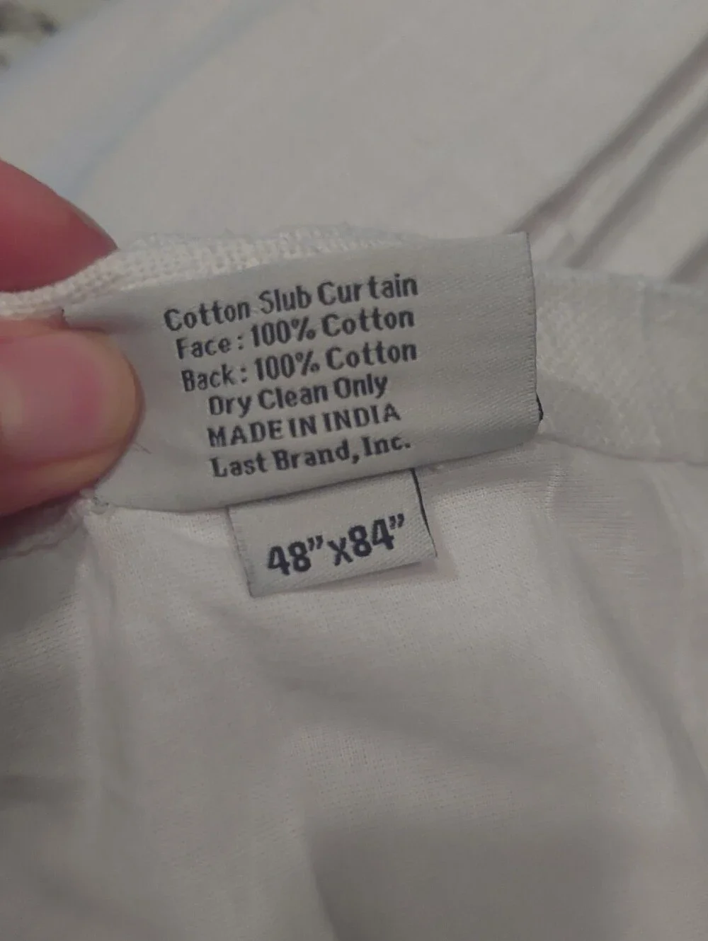 NWT! Quince 100% Cotton White Slub Curtains, 48